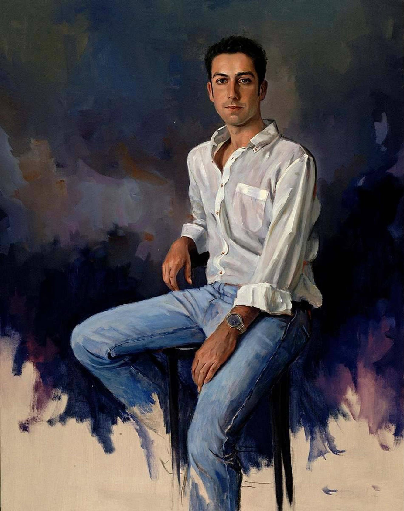 Красивая картина мужчине. Рикардо Санз (Ricardo Sanz). Ricardo Sanz художник. Рикардо Санз портреты. Ricardo Sanz портреты.