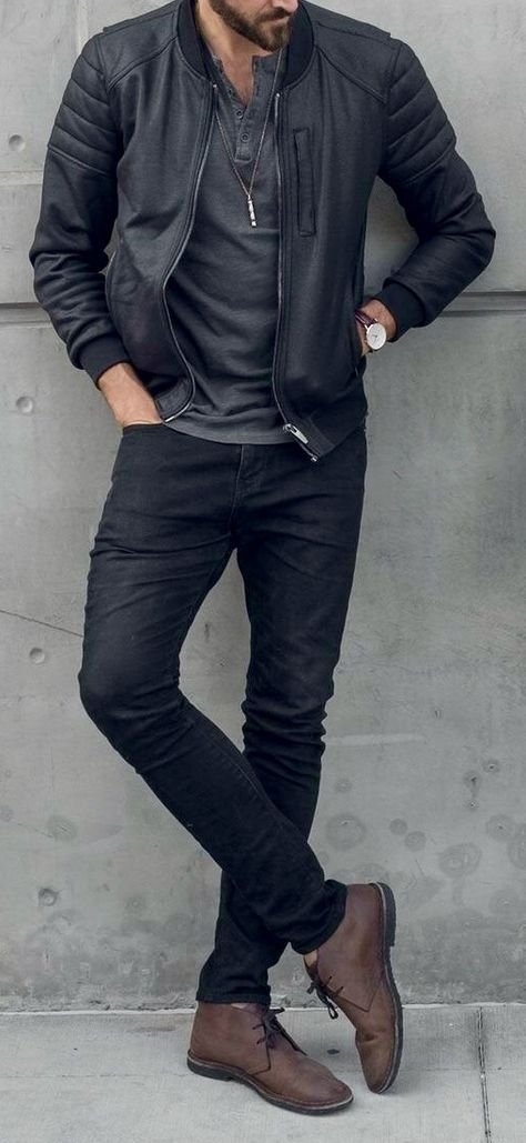 С чем носить темные джинсы мужские