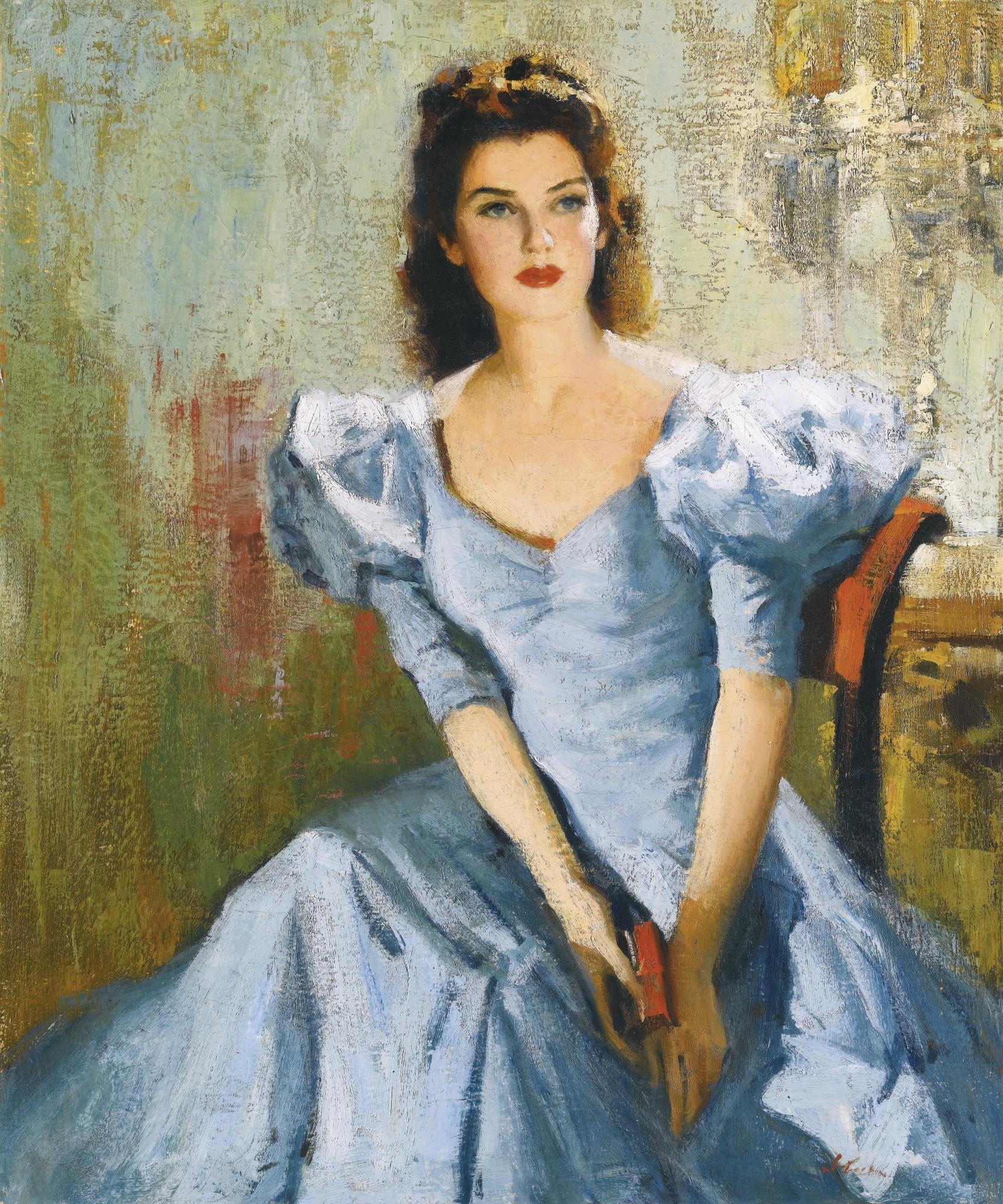 Как звали женщину изображенную на портрете. «Дама в голубом» (портрет е.м. Мартыновой, 1897-1900).