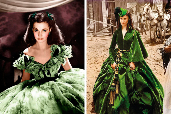 Скарлет Охара Унесенные ветром зеленое платье