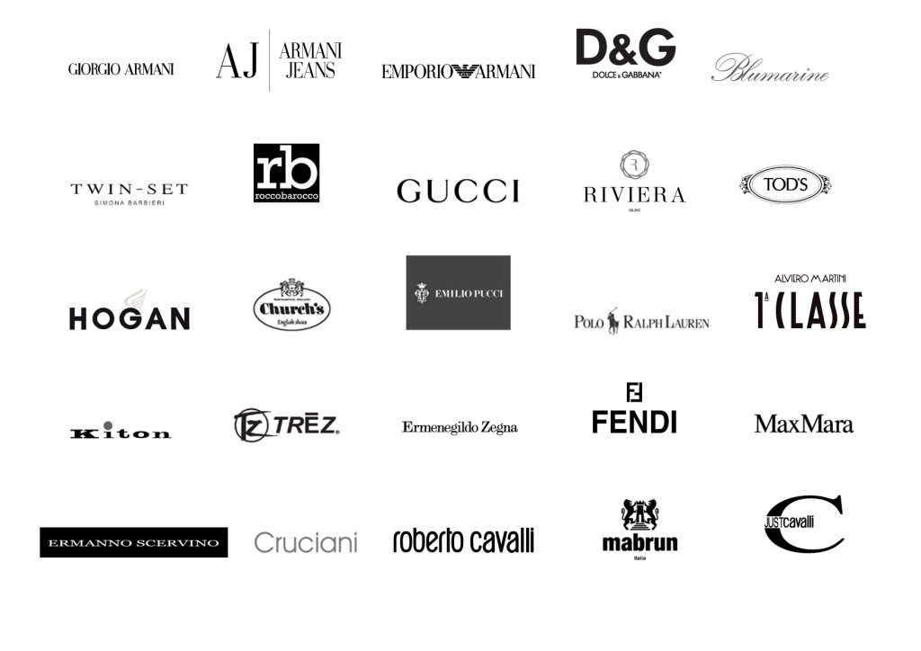 Название лейблов. Бренды одежды. Логотипы модных брендов. Логотипы итальянских брендов. Эмблемы итальянских брендов одежды.