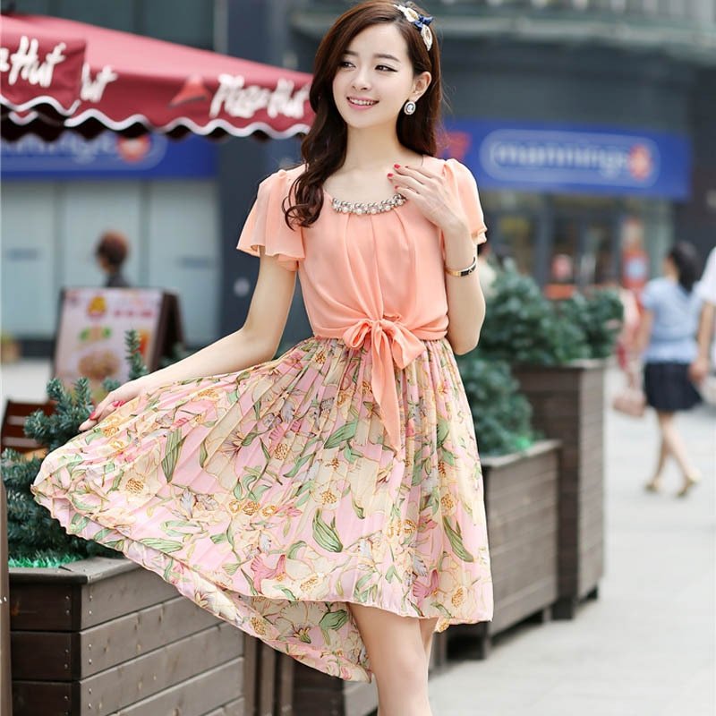 Красивое милое платье. Кореан шифон платья. Платье в романтическом стиле. Девушка в платье летнем красивая. Корейская одежда.