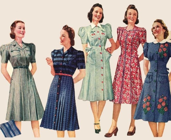 Мода 40-х годов женщины СССР