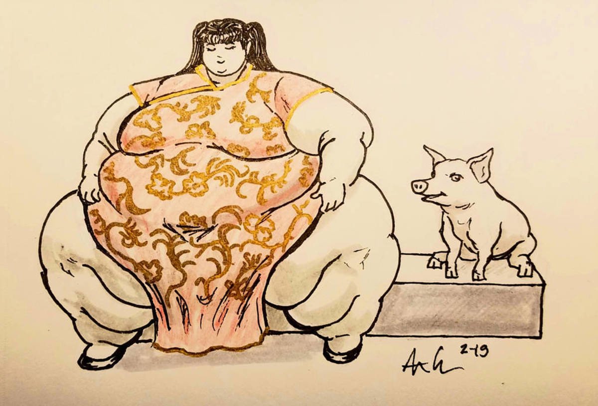 Стиль рисования жирные китайцы