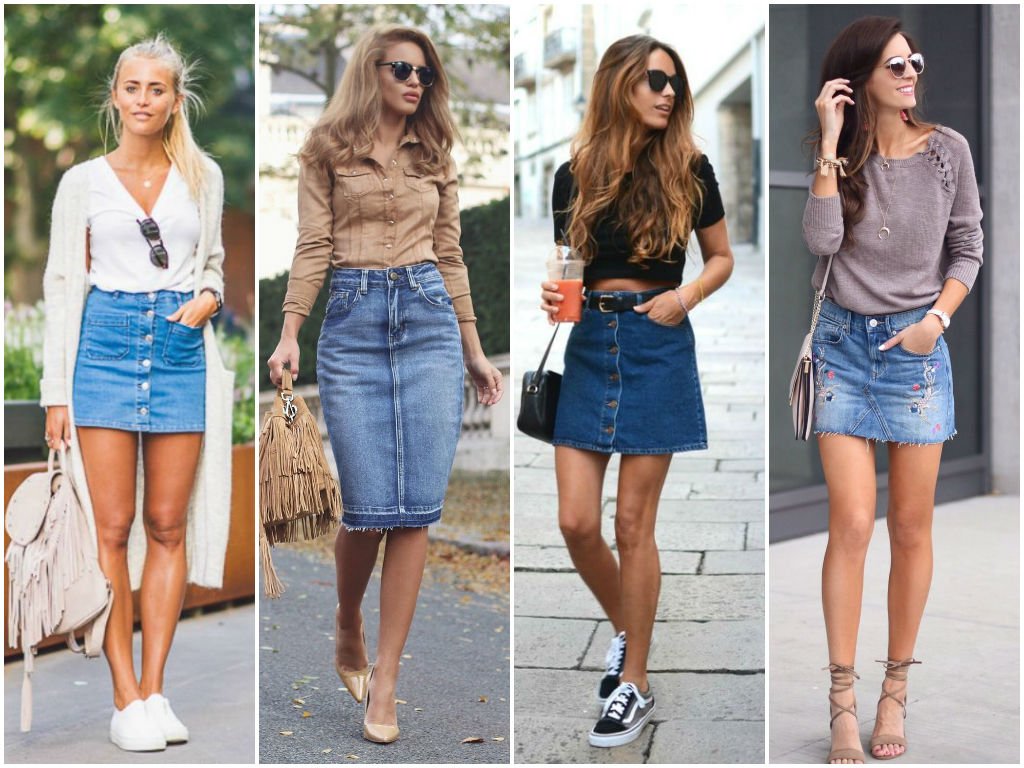 Какие джинсовые юбки в моде