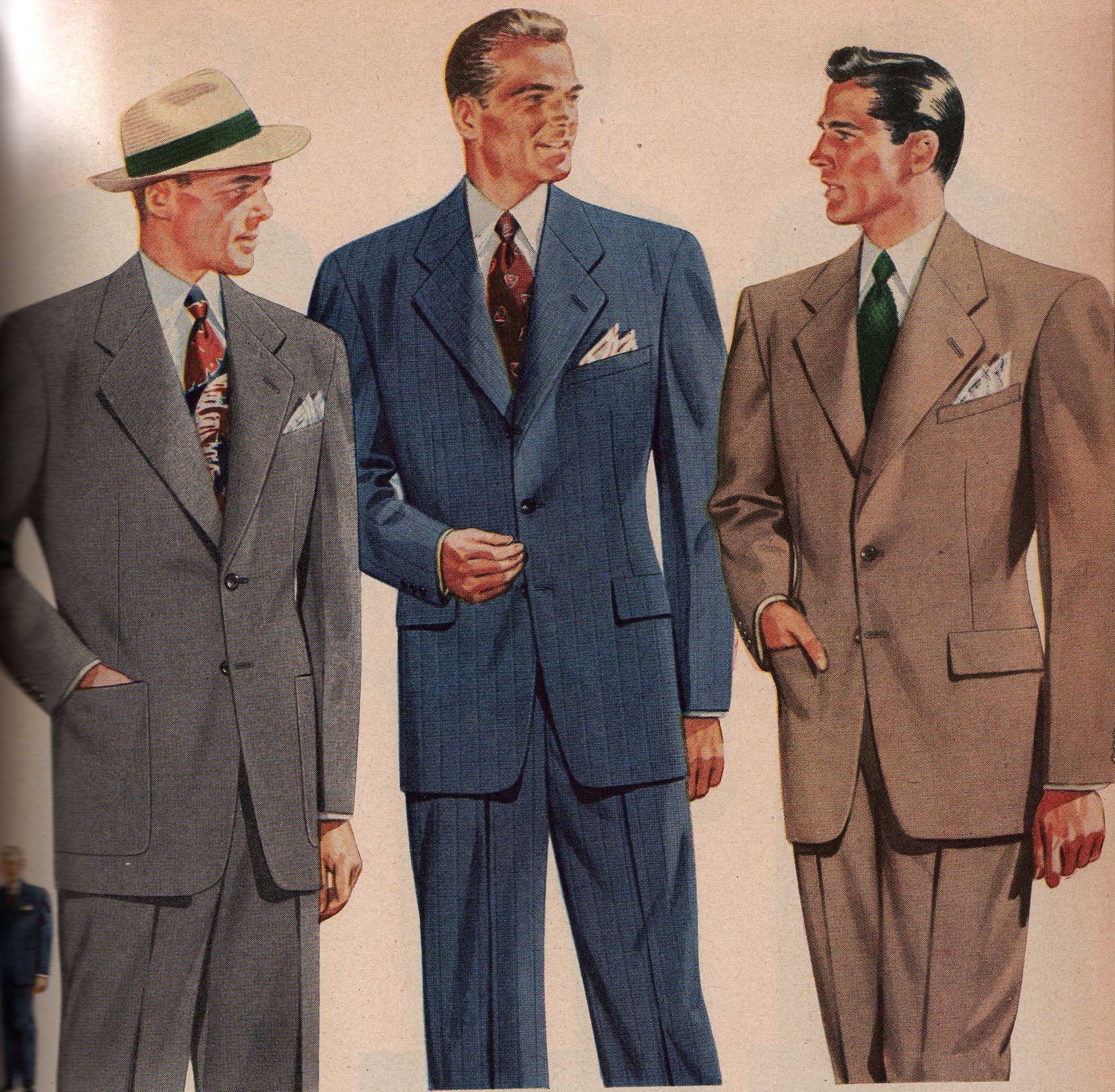 1940s мужская мода