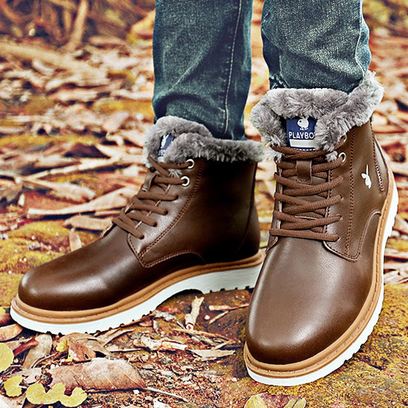 Мужские ботинки зима натуральная кожа