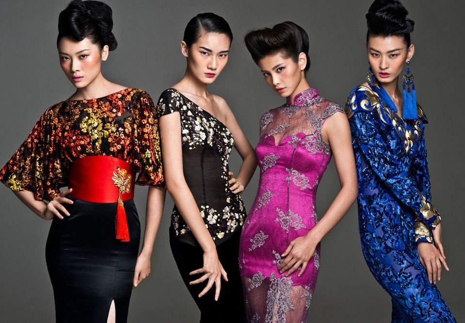 Collection 2014. Платье в азиатском стиле. Китайская мода. Мода Азии. Современная китайская мода.