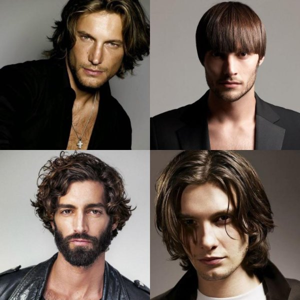 Мужские стрижки на длинные волосы молодежные