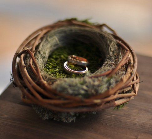 Гнездо для колец на свадьбу