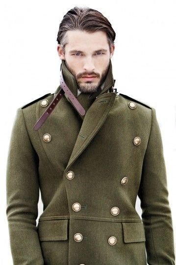 Военное пальто мужское