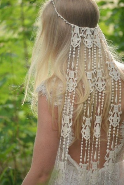 Свадебные украшения для волос в стиле бохо