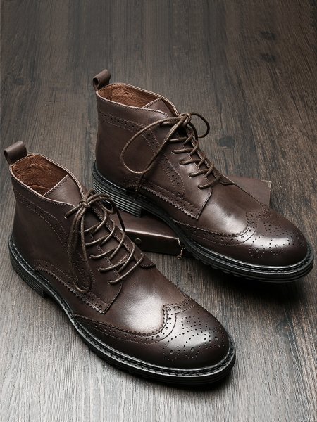 Кожаные туфли британские стил Мартин боотс