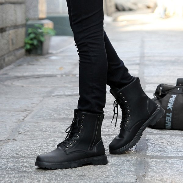 Leather Chelsea Combat Boots