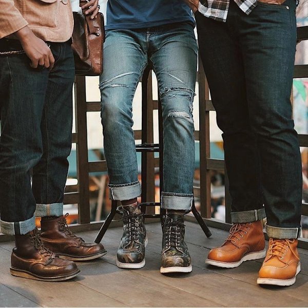 Джинсы с ботинками мужские