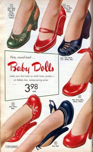 Женская обувь 50-х годов