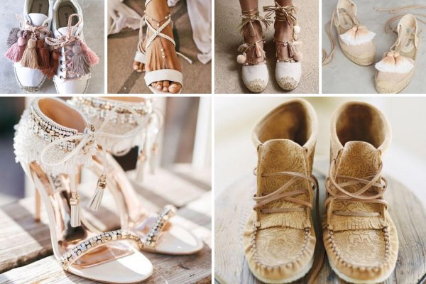 Свадебные туфли в стиле бохо