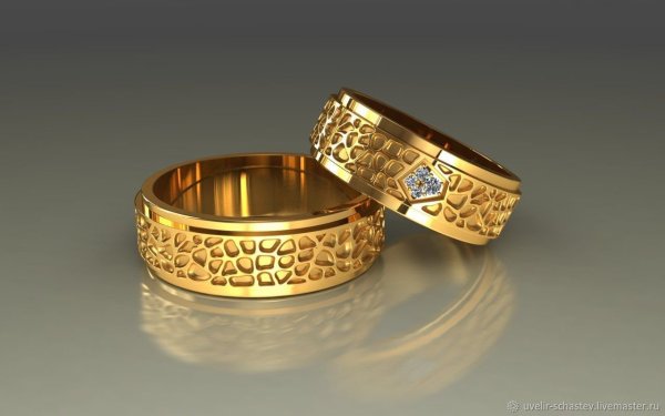 Золотое обручальное кольцо РАМЗЕС