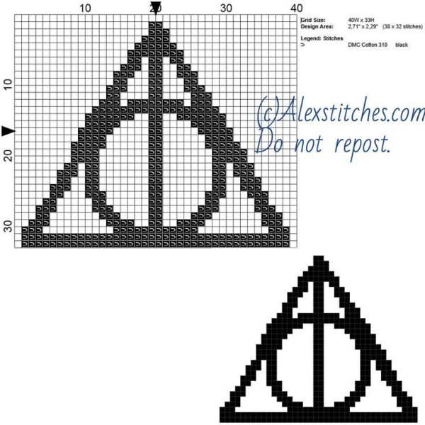 Схемы для вышивания Гарри Поттер