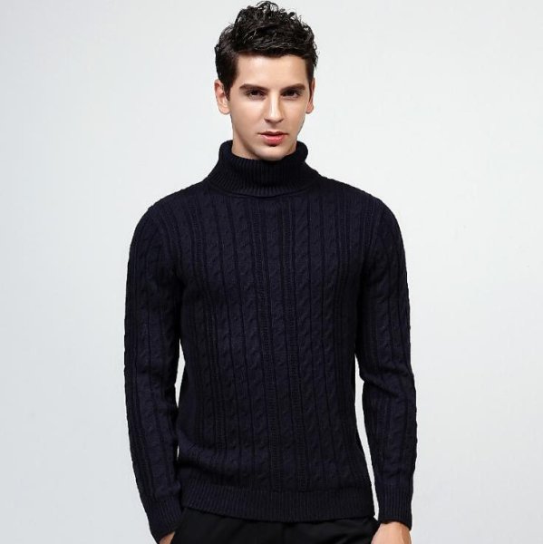Черный свитер мужской