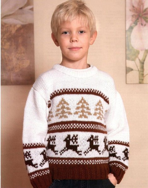 Детский жаккардовый свитер