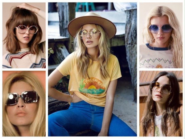 Солнцезащитные очки в стиле 70-х