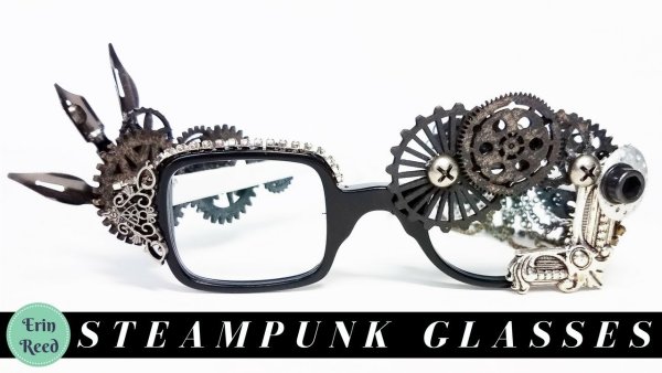 Steampunk очки серебро рисунок