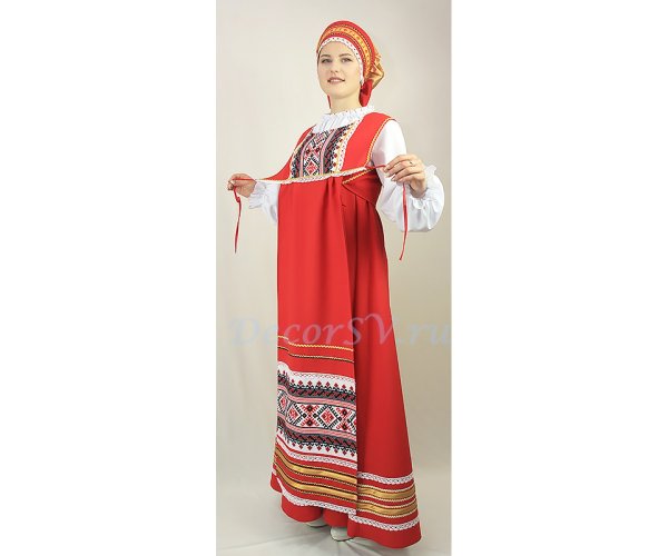 Русский народный костюм с фартуком