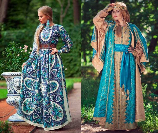 Платье стилизованное в русском стиле