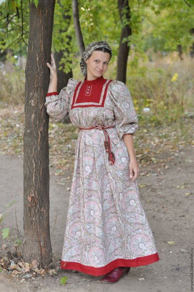 Платье в русском народном стиле