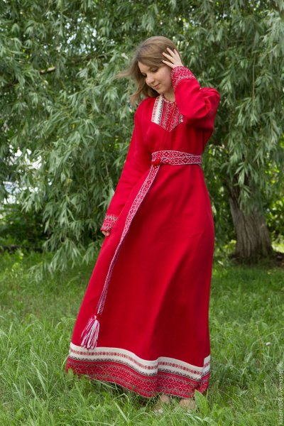 Платье в русском народном стиле