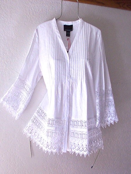 Белая блузка с жакетом в стиле бохо!