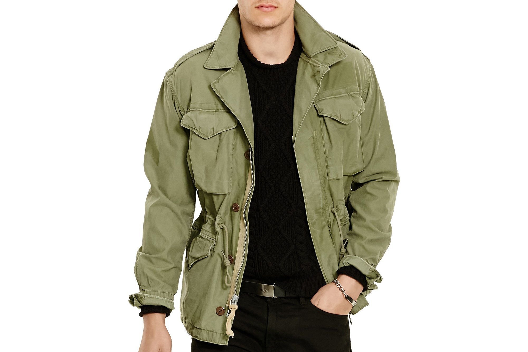 Оливковая куртка мужская