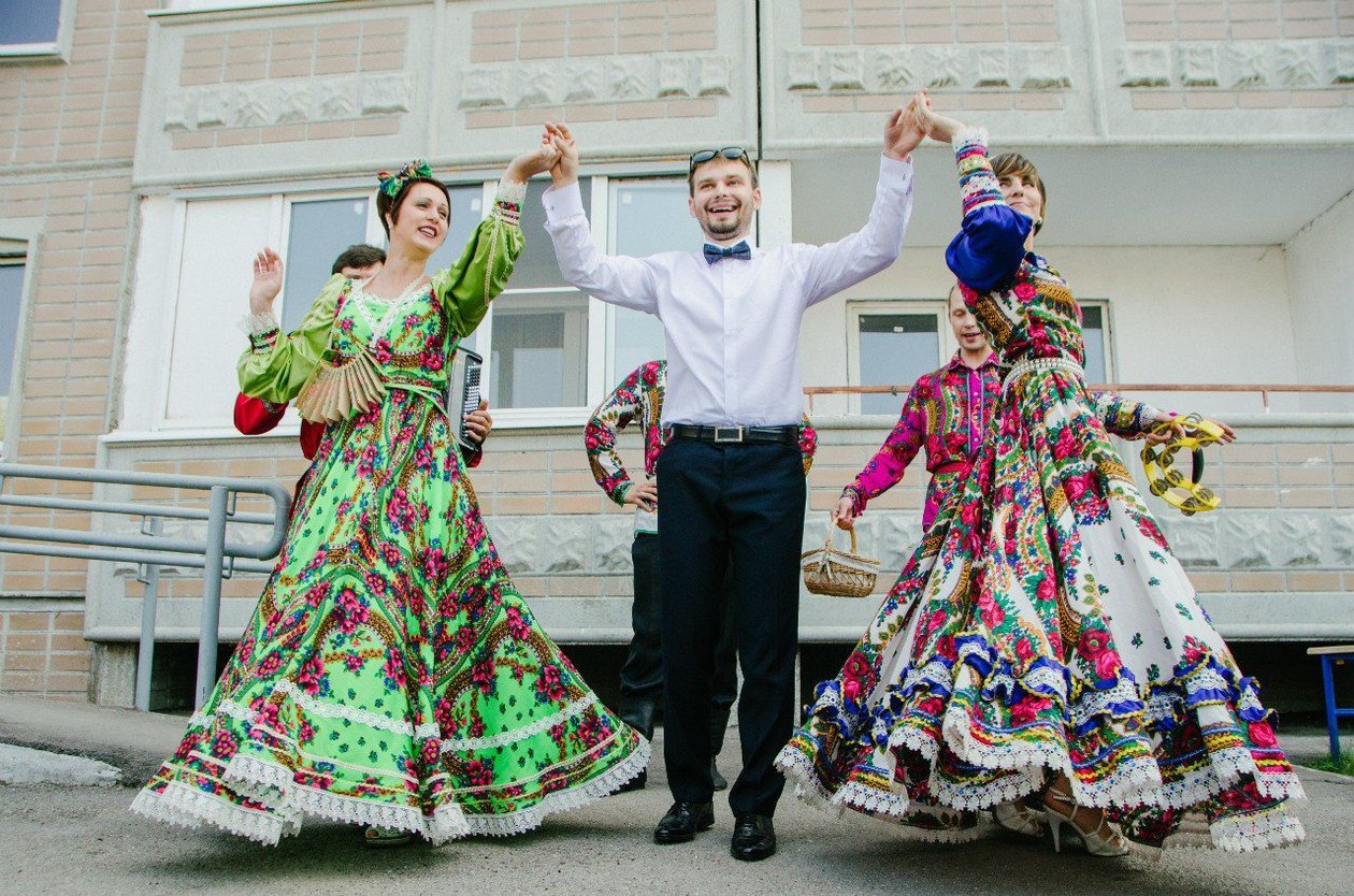 Концертное платье в русском стиле