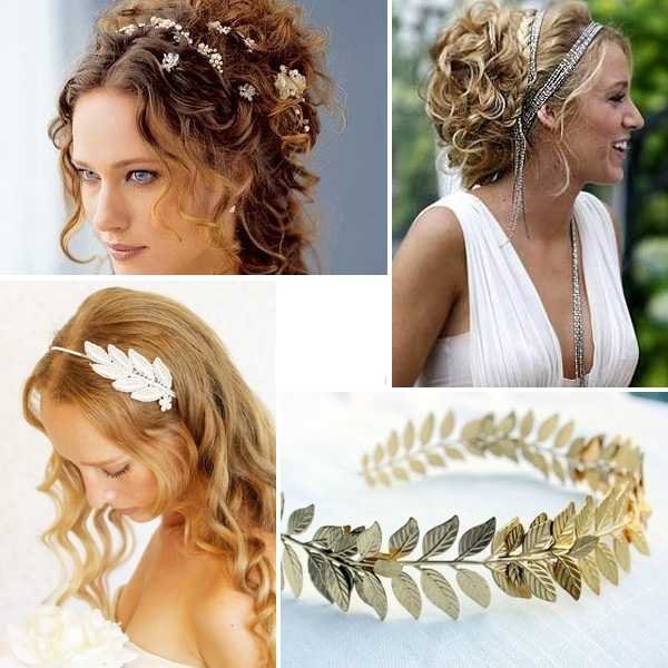 Свадебные украшения на волосы в греческом стиле