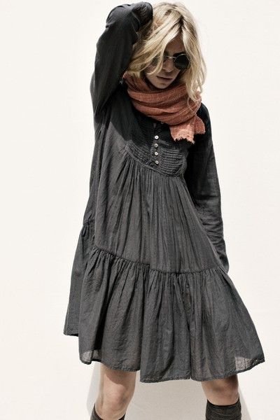 Платье Линдекс в стиле бохо черное