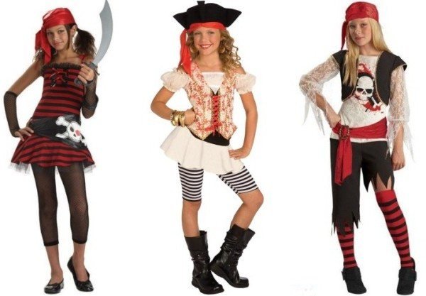 Костюм пирата для девочки — Поделки для детей