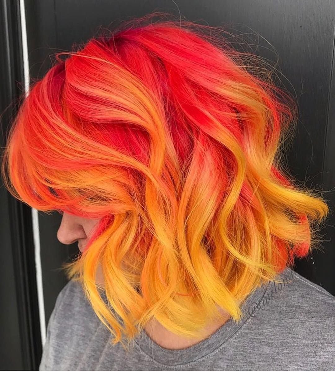 Желто оранжевые волосы