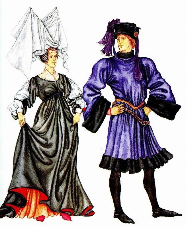 готический стиль в одежде средневековья у женщин | Дзен