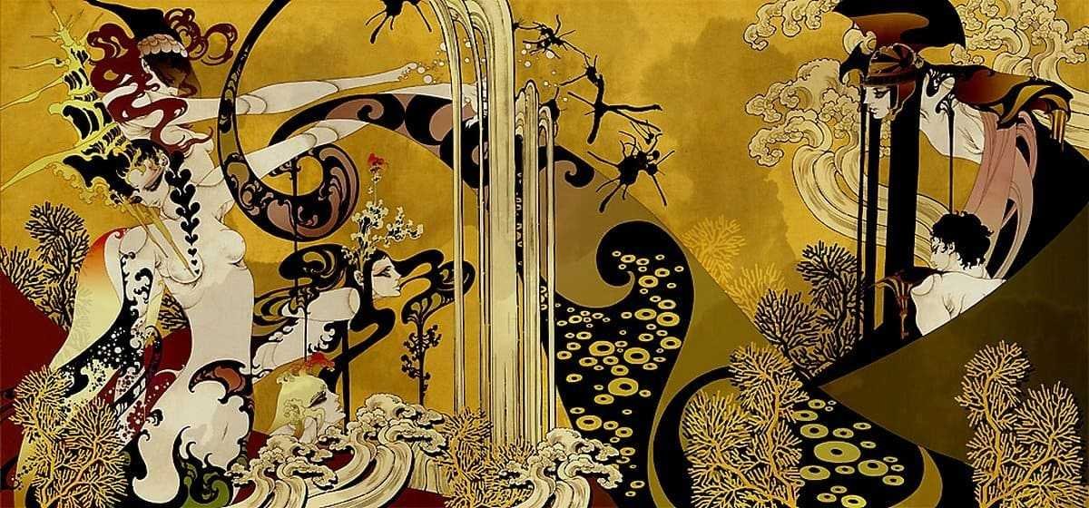 Традиции модерна. Ар нуво в Японии. Японский художник Aya Kato. Японский модернизм в живописи 20 века-. Япония в стиле ар нуво.