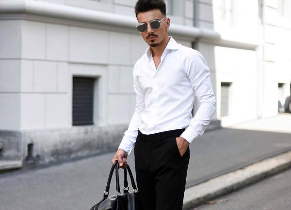Черно белая одежда мужская