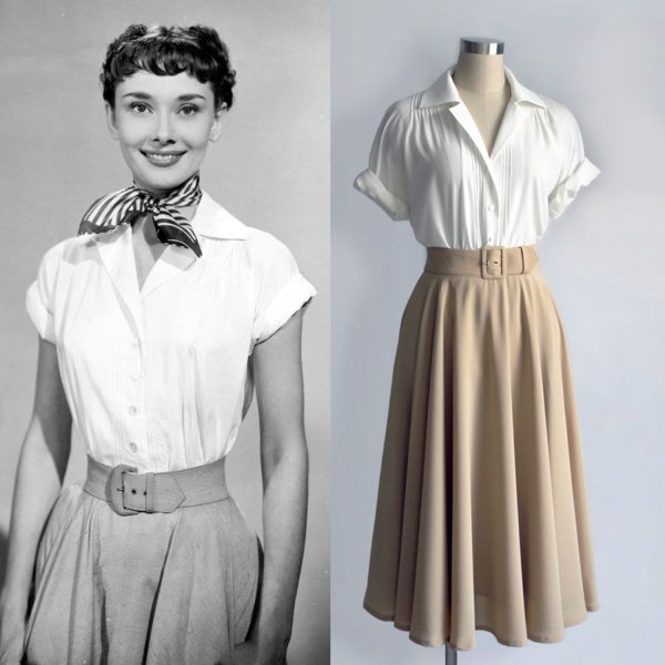 Платья 50-х с рукавами