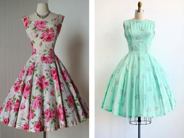 Пышные платья в стиле 60-х