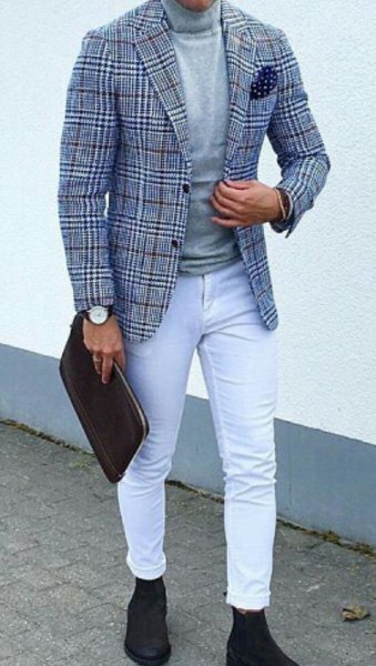 Пиджак с джинсами мужские