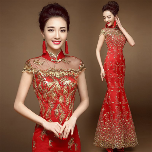 Вечернее платье в китайском стиле