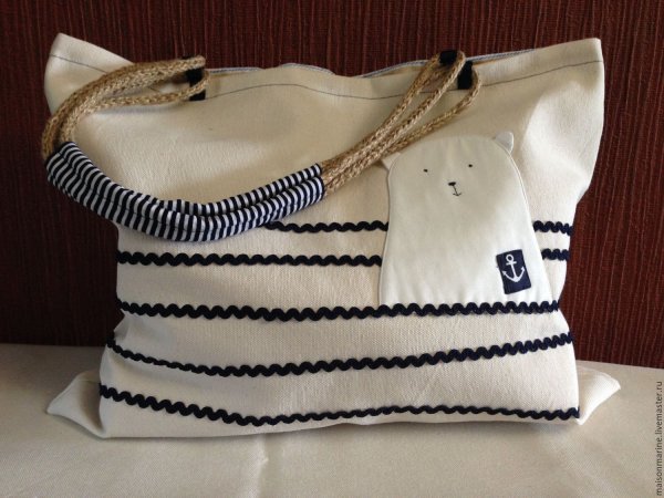 Пляжная сумка в морском стиле