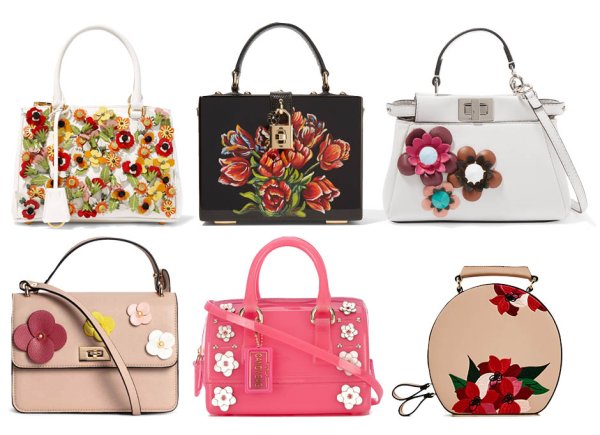 Женская сумочка с цветочным принтом