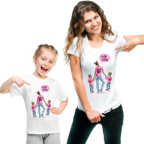 Модные детские футболки для всей семьи