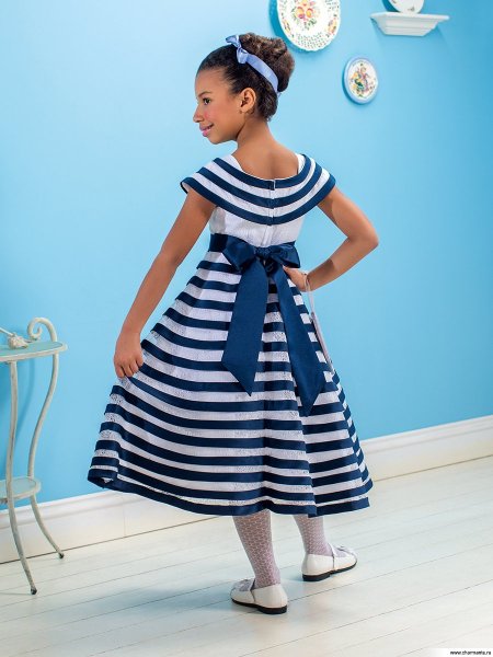 Детское платье в морском стиле