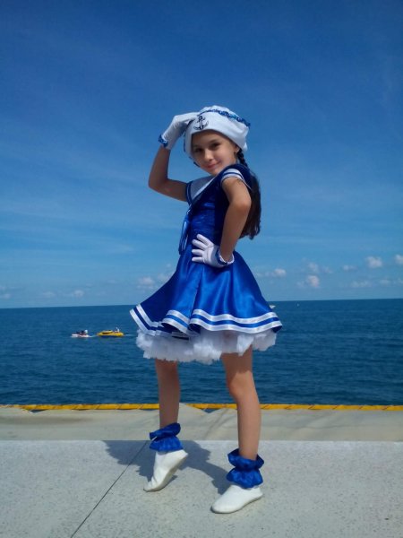 Платье для девочки морская тематика